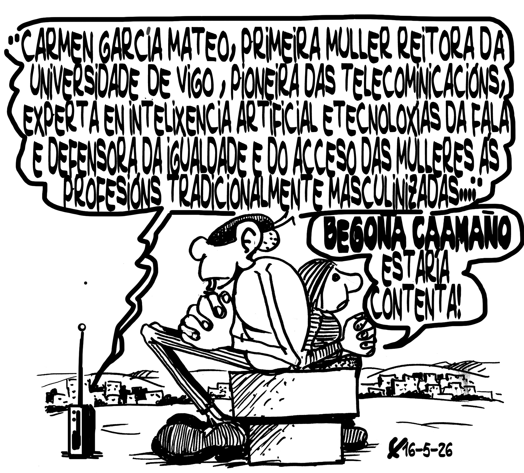 Viñeta de O Carrabouxo do 16 de maio de 2026
