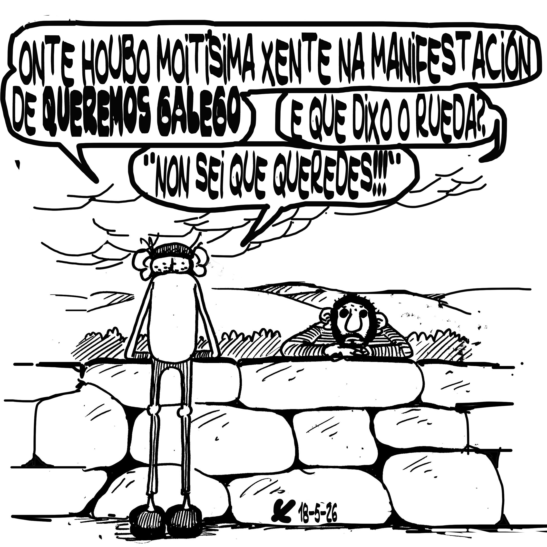 Viñeta de O Carrabouxo do 18 de maio de 2026
