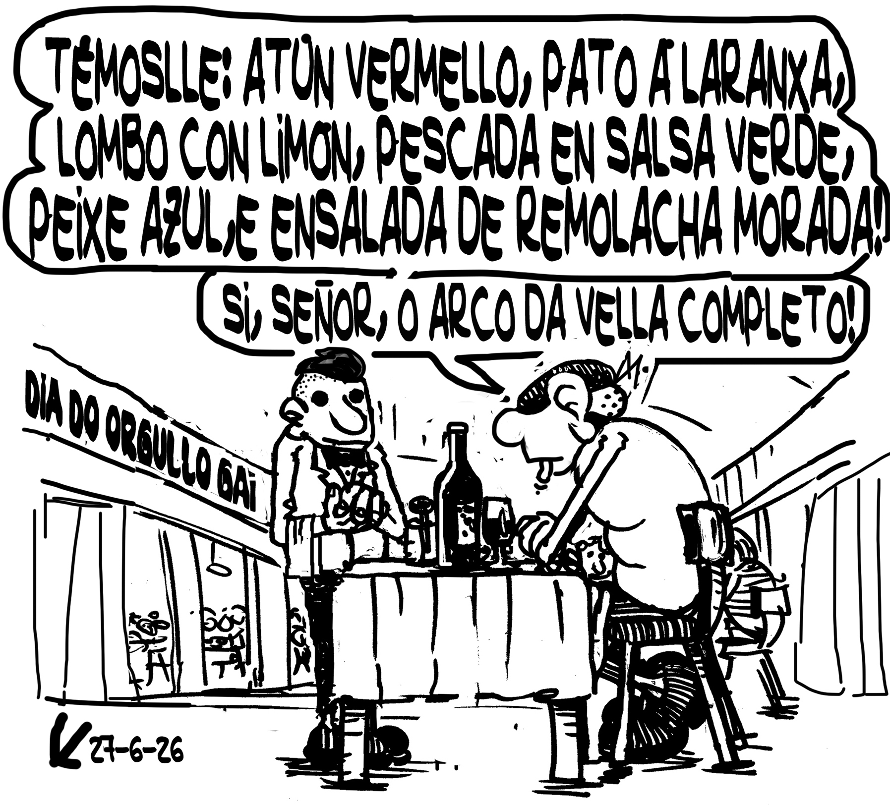 Viñeta de O Carrabouxo do 27 de xuño de 2026