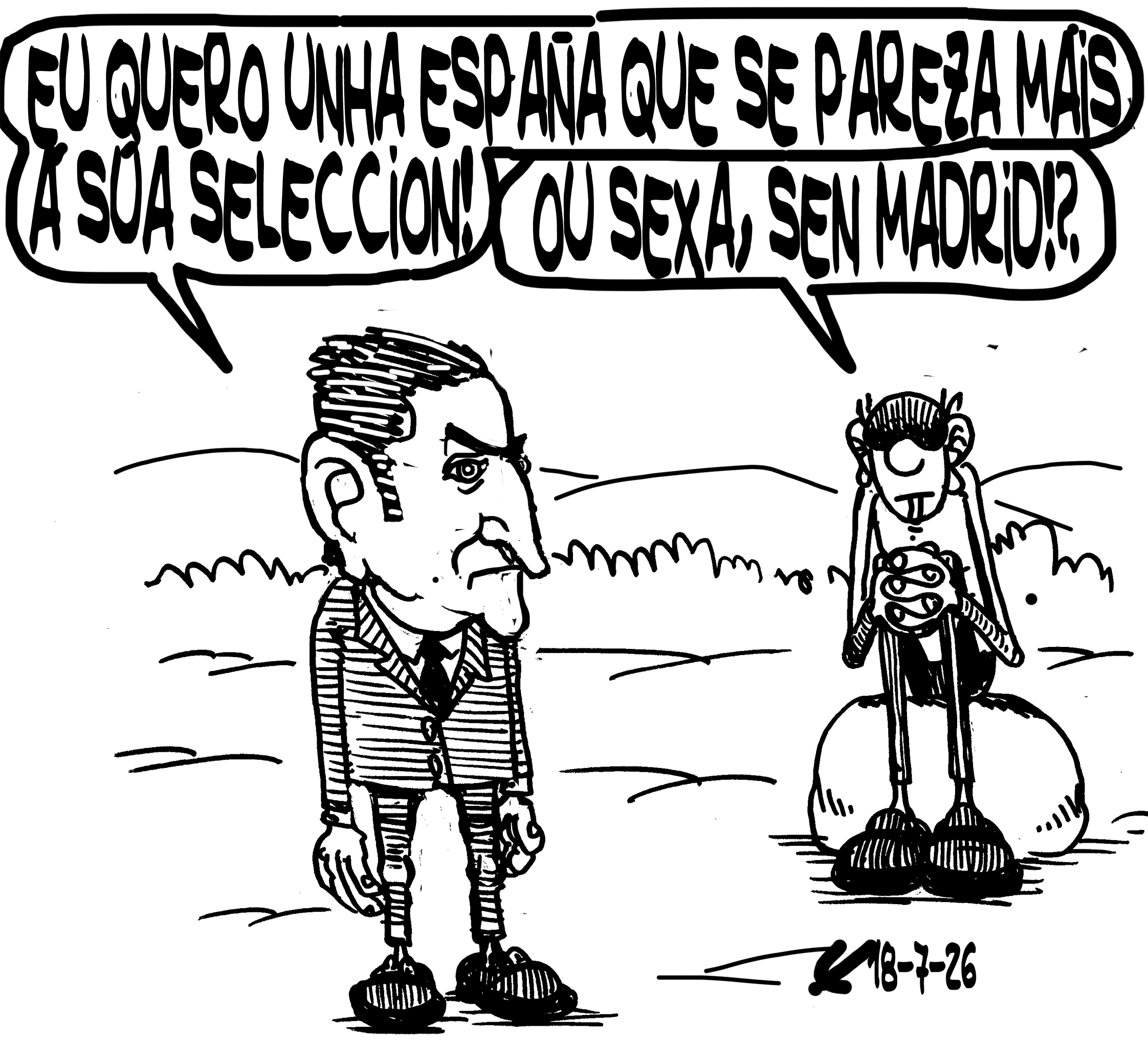 Viñeta de O Carrabouxo do 18 de xullo de 2026