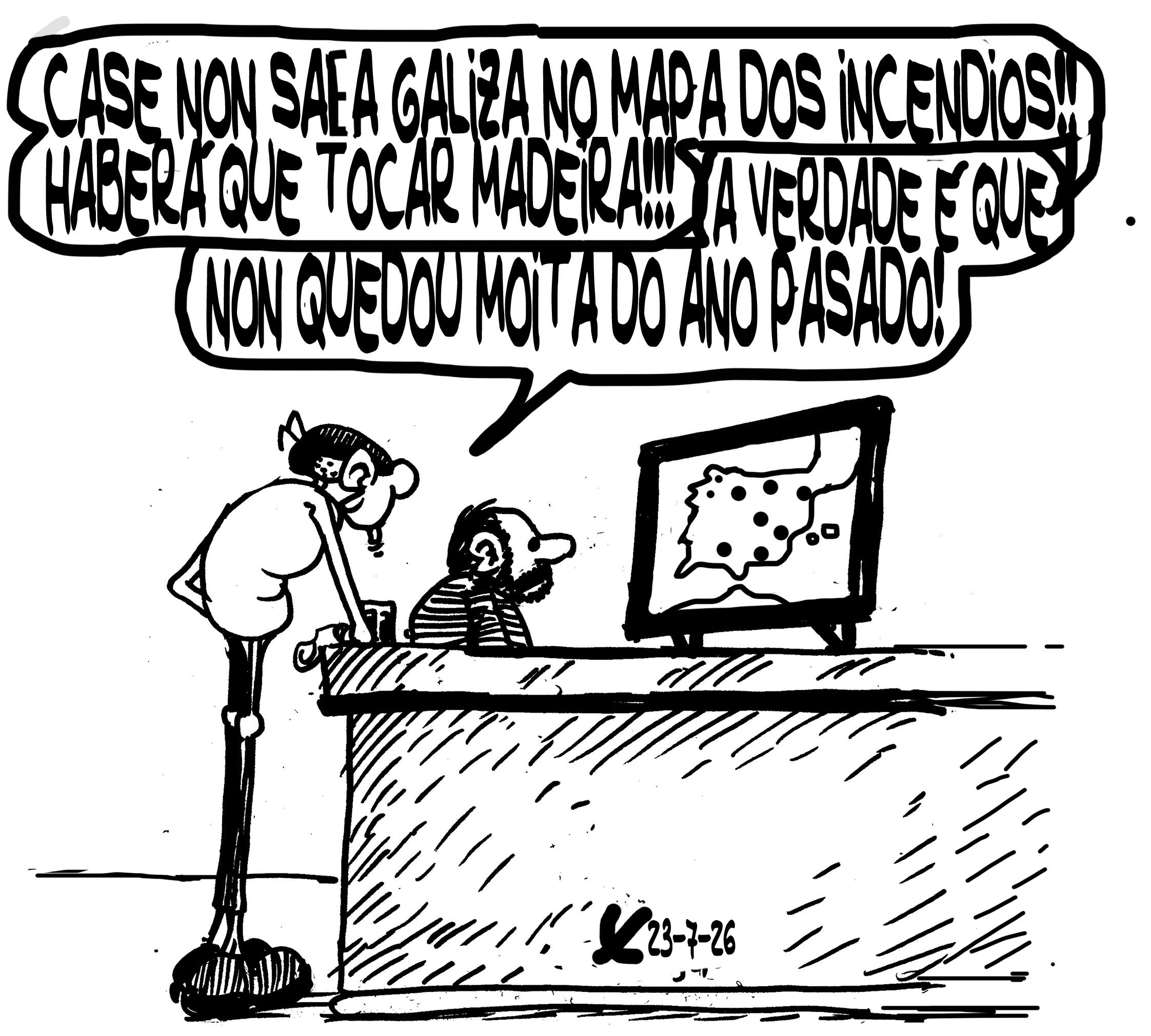 Viñeta de O Carrabouxo do 23 de xullo de 2026