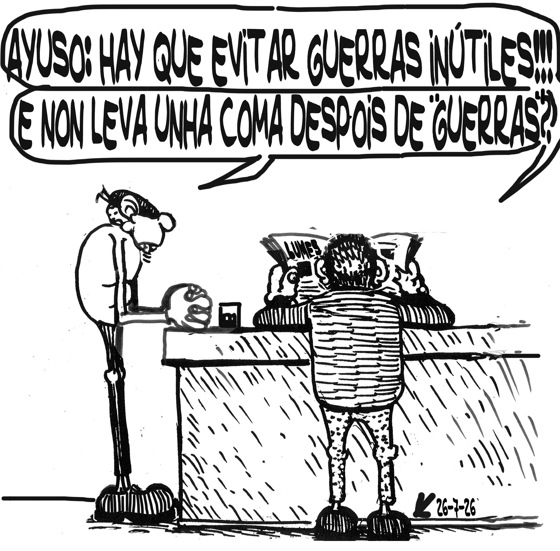 Viñeta de O Carrabouxo do 26 de xullo de 2026