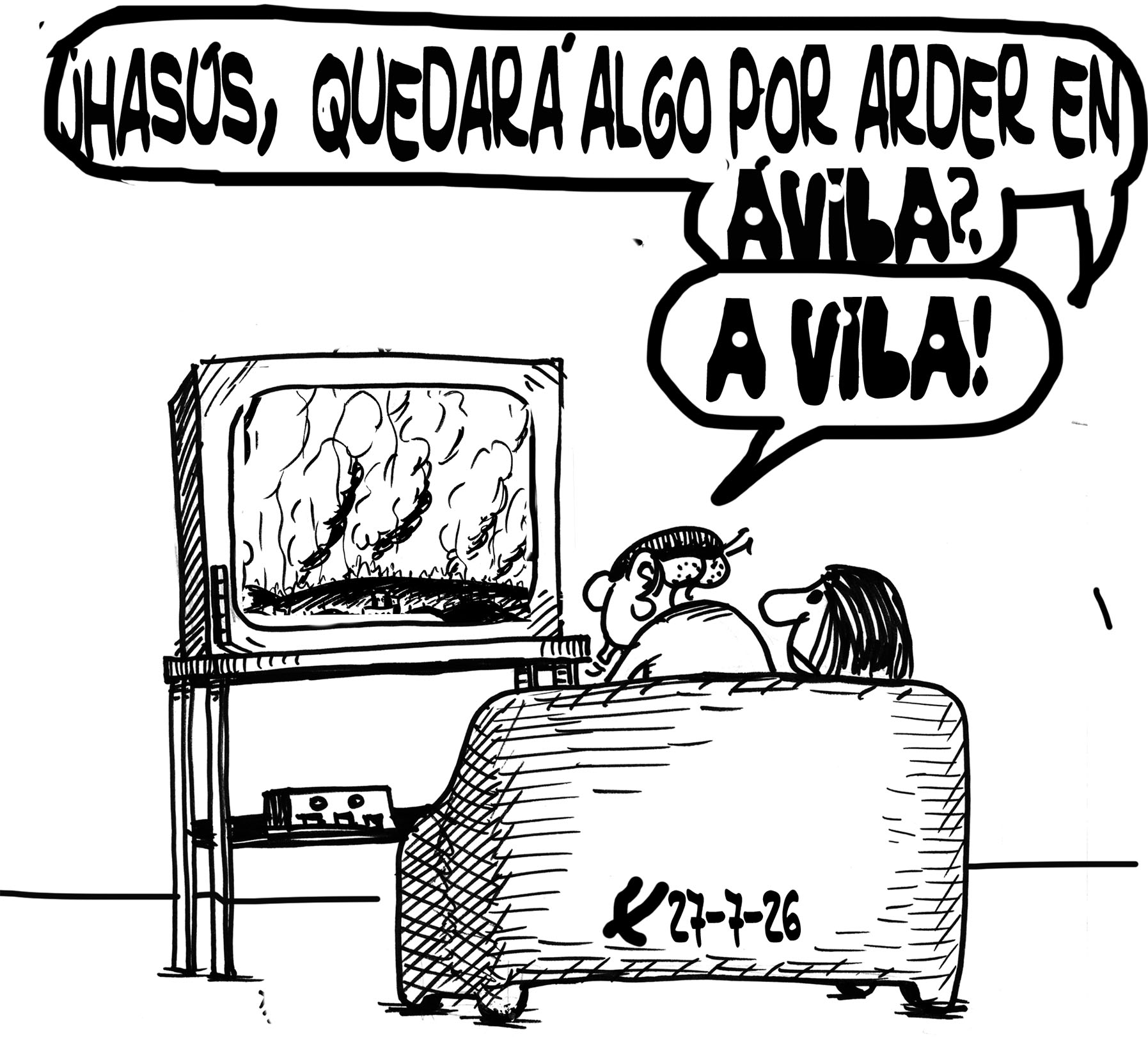 Viñeta de O Carrabouxo do 27 de xullo de 2026