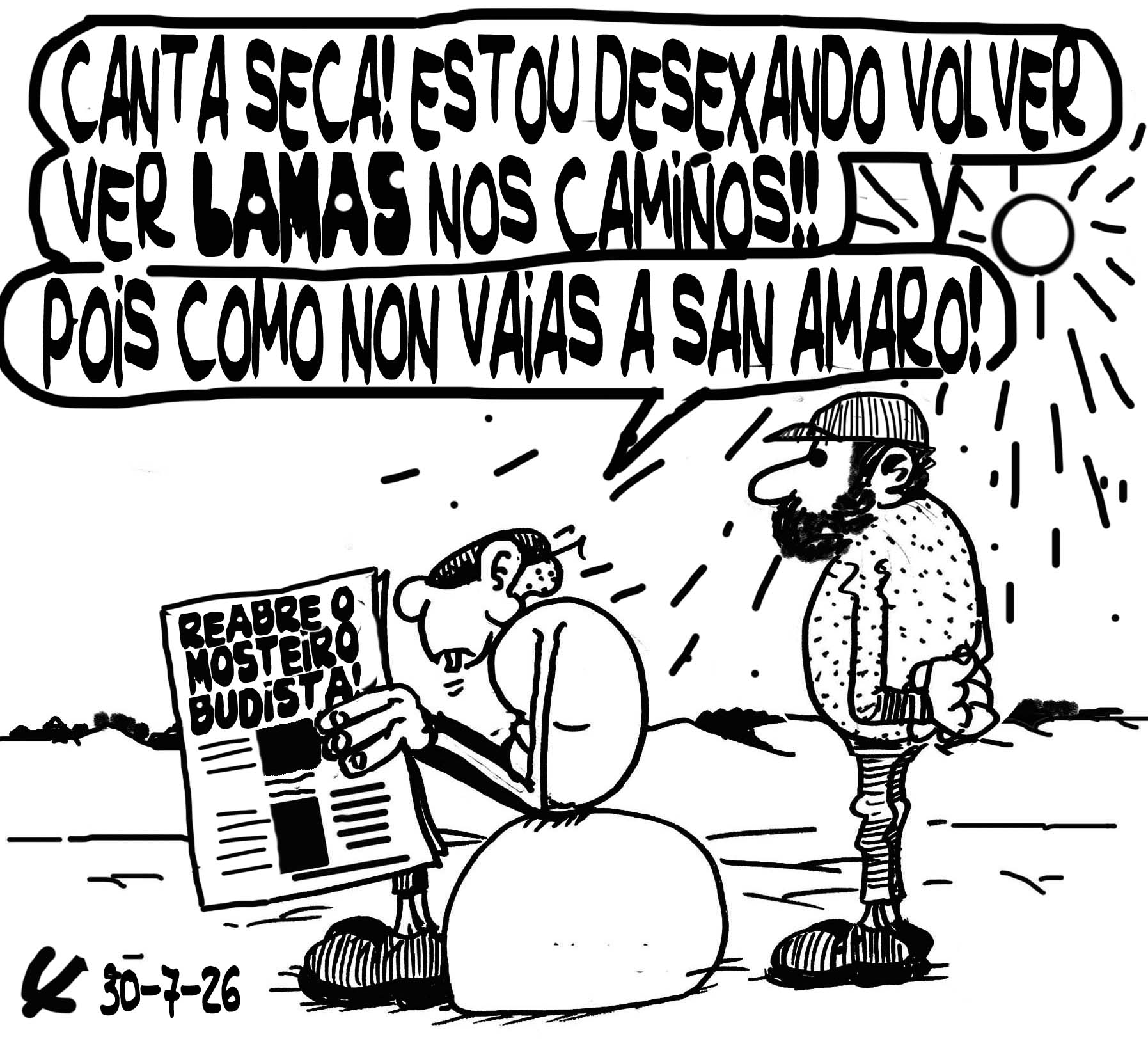 Viñeta de O Carrabouxo do 30 de xullo de 2026